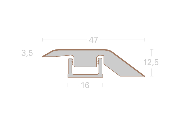 Larch Apollo natural   Adapting profile Modular ONE