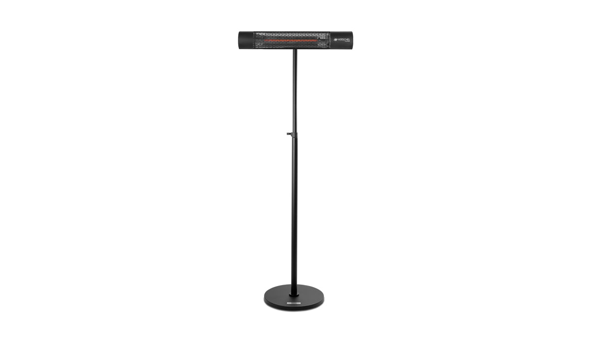 Herschel California Black 2000W Infrared Patio Heater and Stand