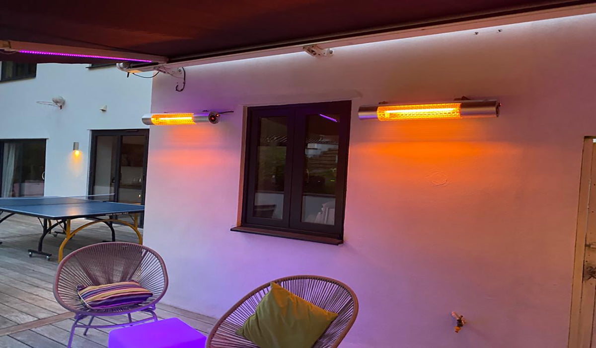 Herschel California Silver 2000W Infrared Patio Heater