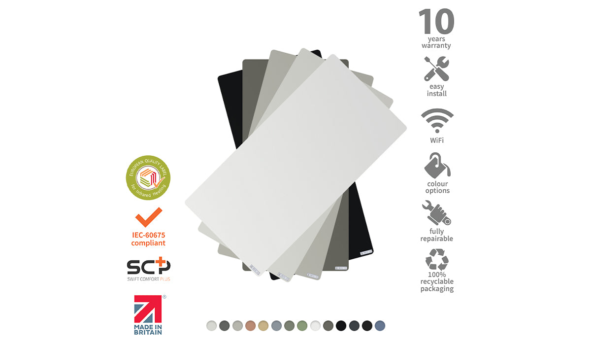 Designer-colour-infrared heating panels-Eco Friendly Heating