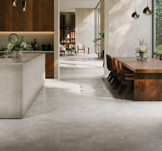 Stone Trafalgar light grey Modern Trendtime 5 Square Tile Mineral texture