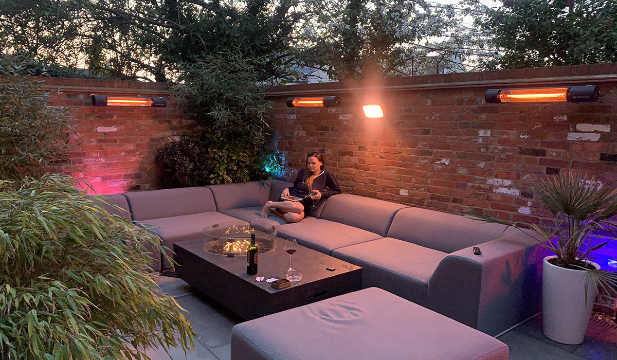 Herschel California Silver 2000W Infrared Patio Heater