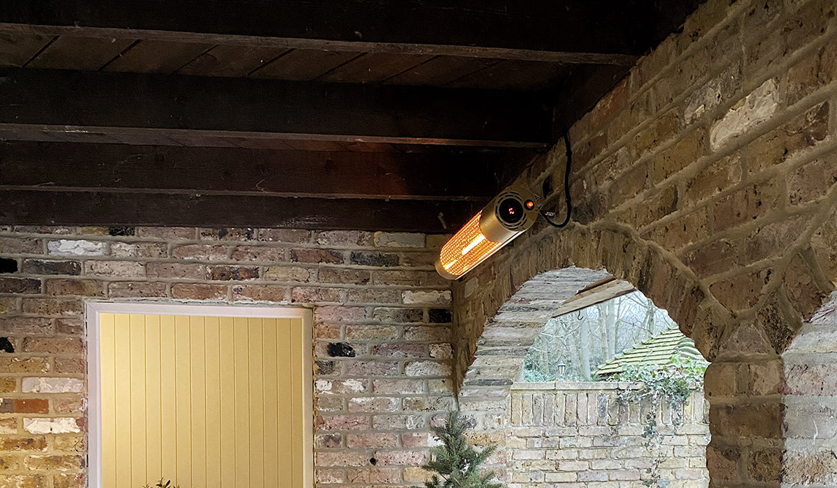 Herschel California Silver 2000W Infrared Patio Heater