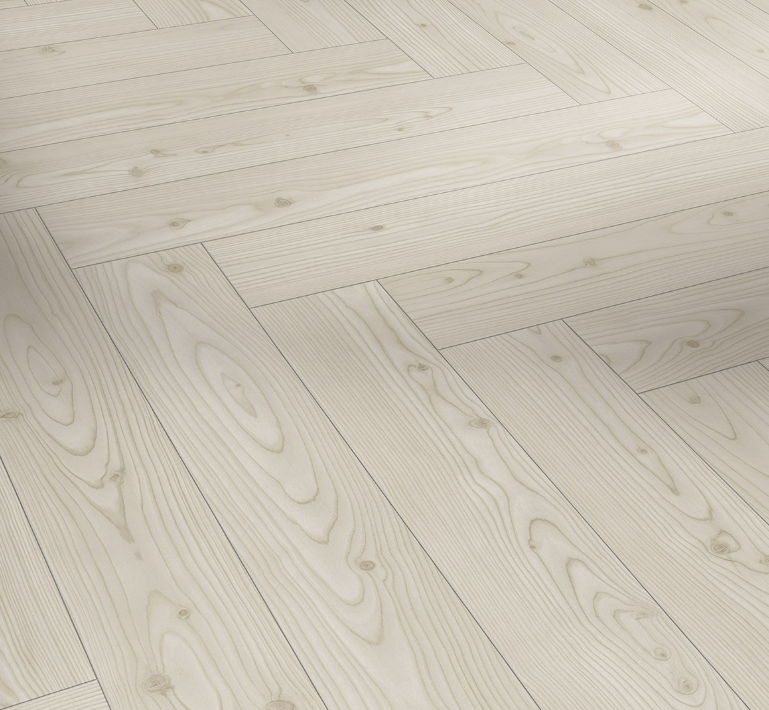 Larch Yukon white- Modern Trendtime 3, Herringbone, Matt-finish texture