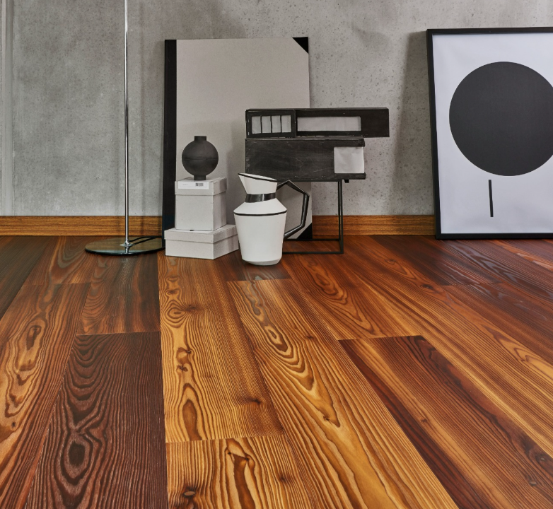 Larch smoked Soft texture    Classic 3060 Wide plank Soft texture Natural oil plus