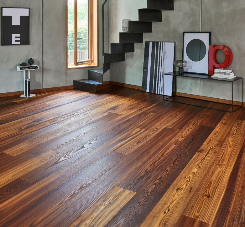 Larch smoked Soft texture    Classic 3060 Wide plank Soft texture Natural oil plus