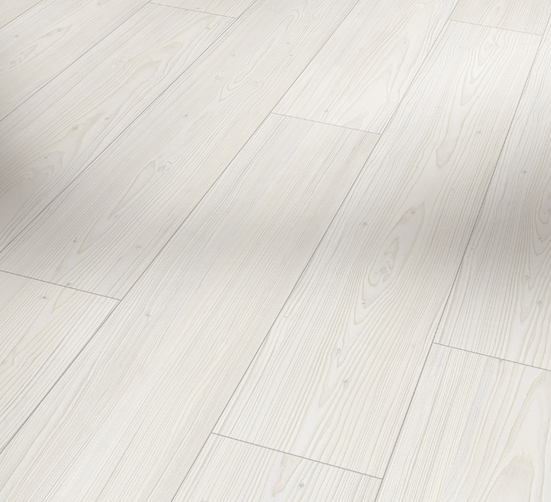 Close-up of Larch Apollo white Modular One with a subtle grain pattern.
