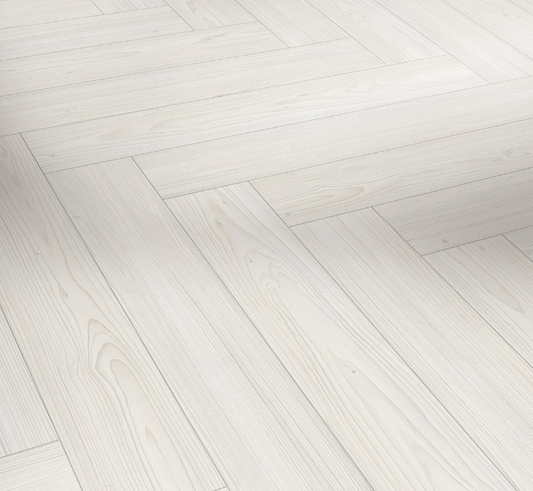 Larch Apollo white    Chalet Herringbone Natural texture