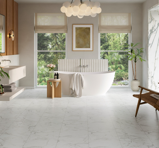 Marble Eos white,  Modern Hydron Oversize tile, Stone texture