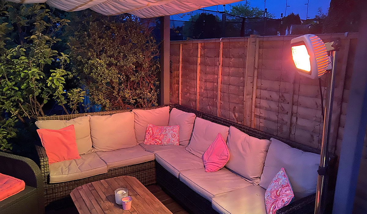 Herschel Miami White 2000W Infrared Patio Heater and Stand