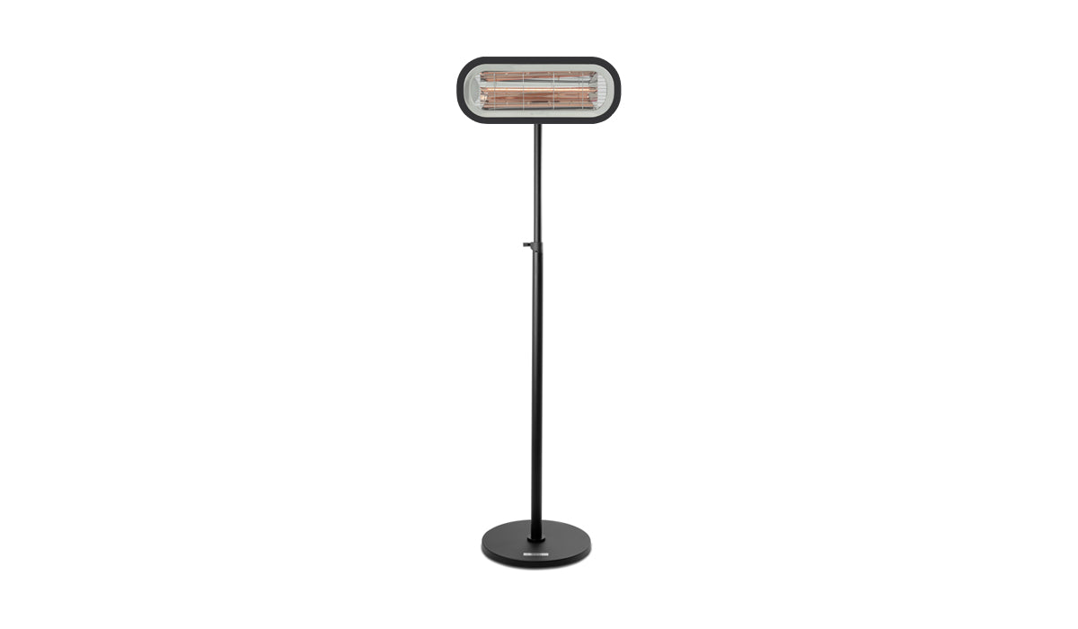 Miami Black 2000W Infrared Patio Heater and Stand