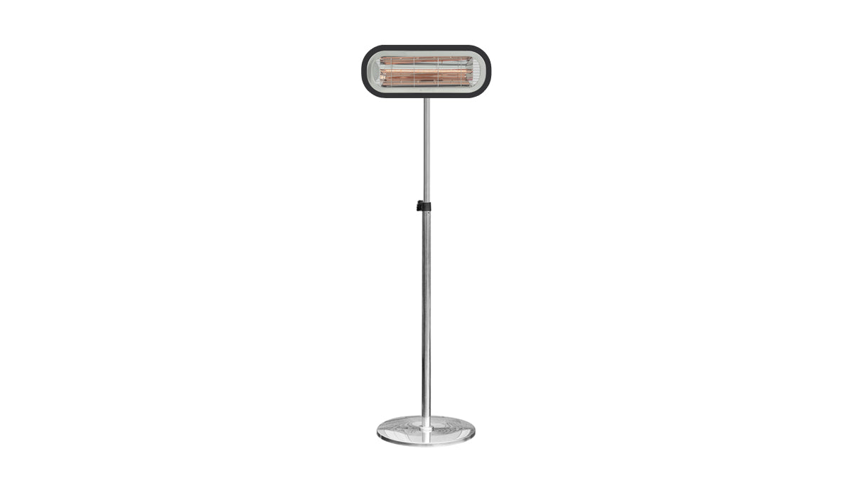 Miami Black 2000W Infrared Patio Heater and Stand