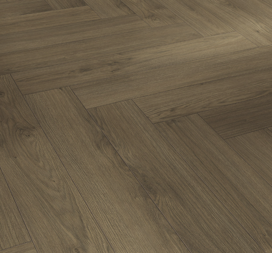 Oak Mont Blanc dark brown-   Modern Trendtime 3,  Herringbone,  matt wood texture