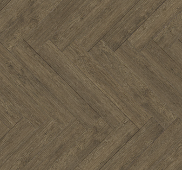 Oak Mont Blanc dark brown- Modern Trendtime 3, Herringbone, matt wood texture