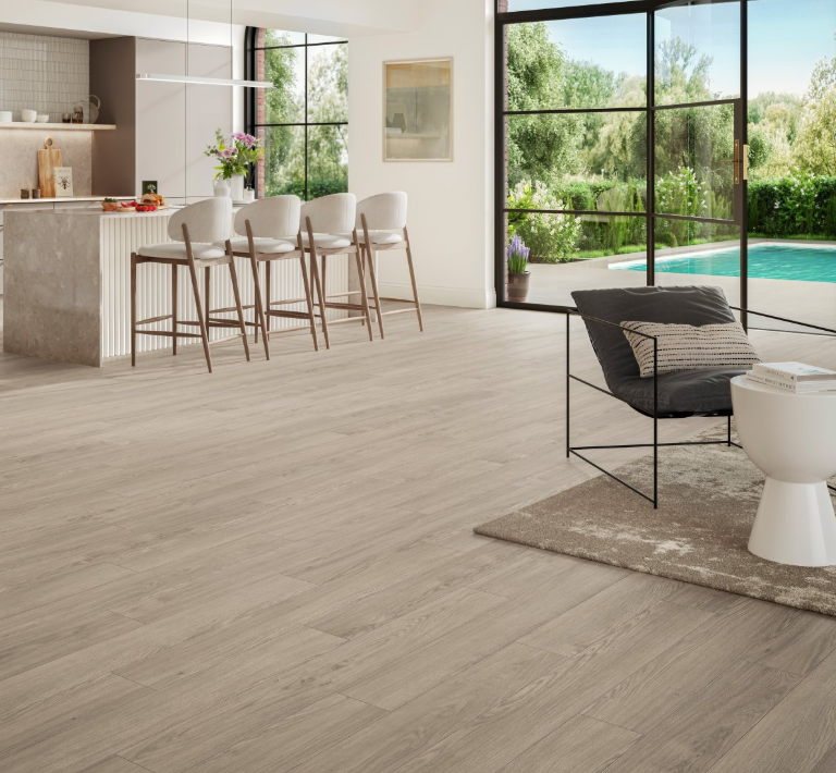 Oak Mont Blanc grey- Modern Trendtime 1, Longstrip, matt wood texture