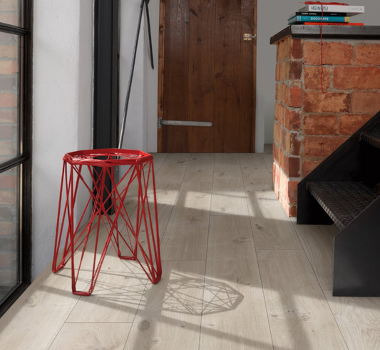 Oak natural-grey Modern Basic 400 Wide plank Matt-finish texture