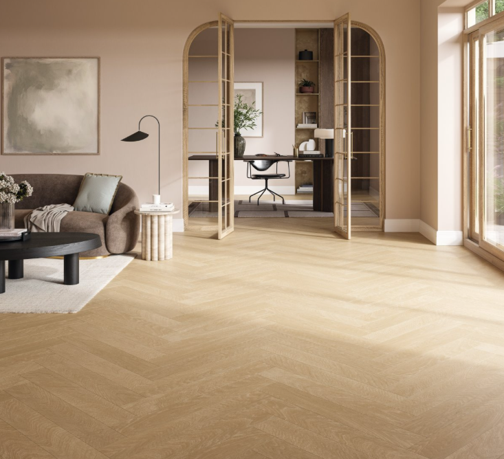 Oak Studioline natural- Townhouse Trendtime 3, Herringbone, Natural matt texture