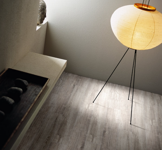 Oak light-grey Modern Basic 400 Wide plank Matt-finish texture