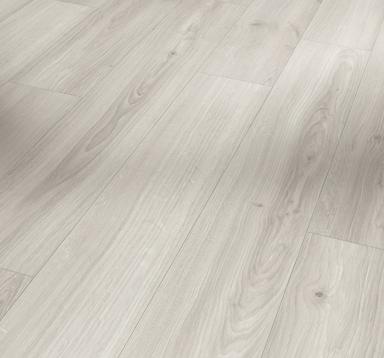 Oak Studioline pearl-white Townhouse Basic 400 Wide plank Natural matt texture