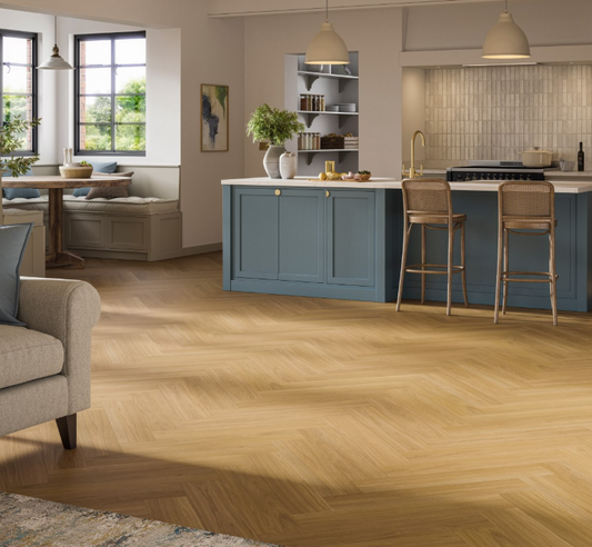 Oak Oxford caramel brown   Countryside Trendtime 3 Herringbone Matt-finish texture Vinyl