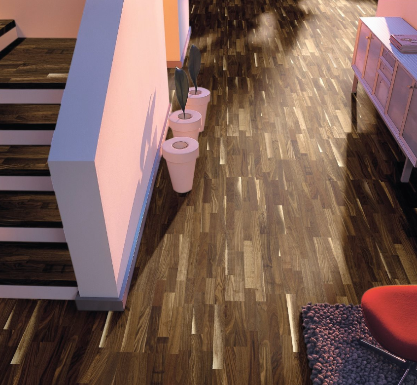 Walnut Classic 3060 3-strip Matt lacquer