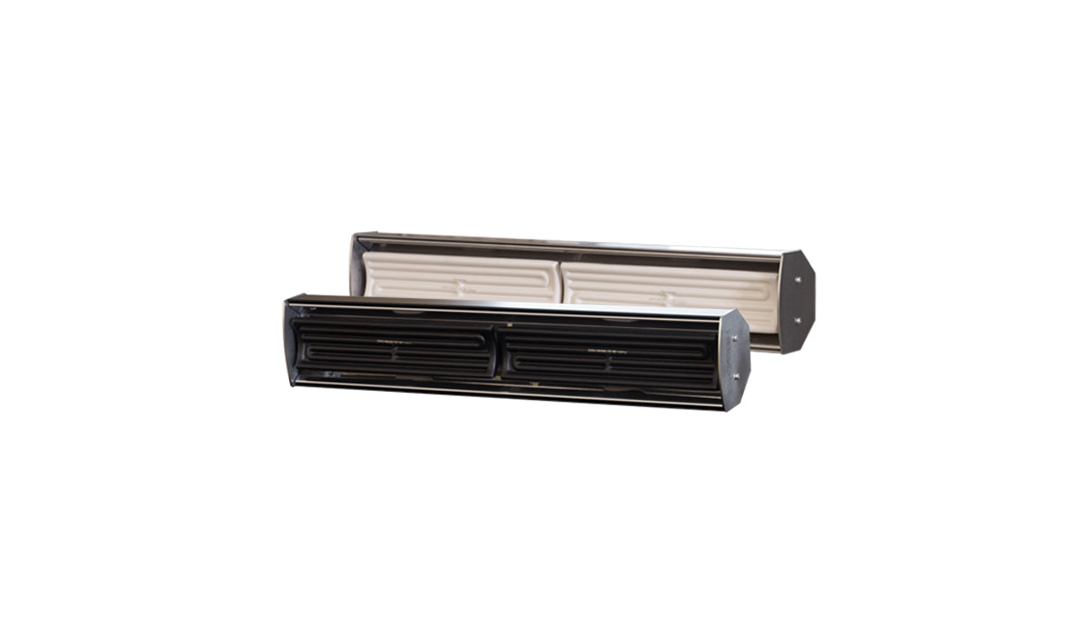 White and Black Heater supplied by Eco Friendly Heating