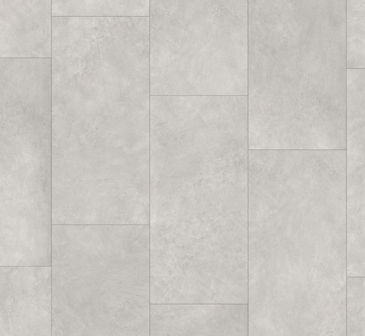 Light Gray tiled floor with a grid pattern