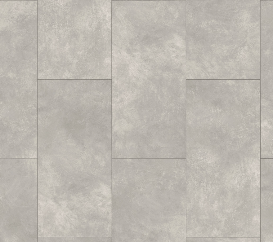 light Gray, oversized tiled floor with a concrete-like texture
