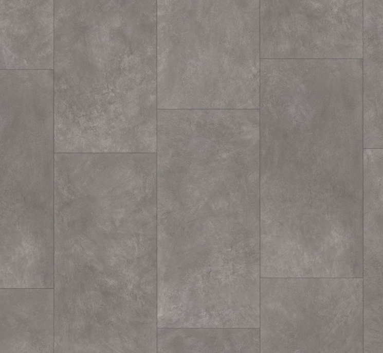 Oversized dark Gray tiled floor with a stone-like texture