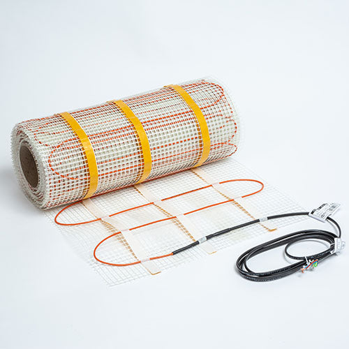 Electric underfloor heating mat system for tiled floors