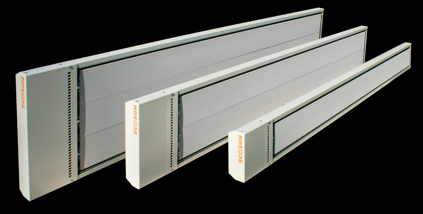 Three metal panels with a small rectangular component on a black background