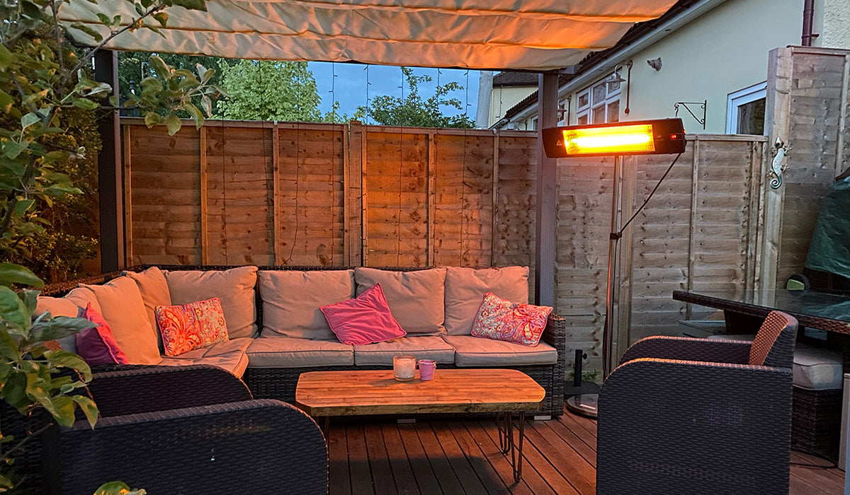 Herschel Colorado 2500W Infrared Patio Heater with Remote and Stand