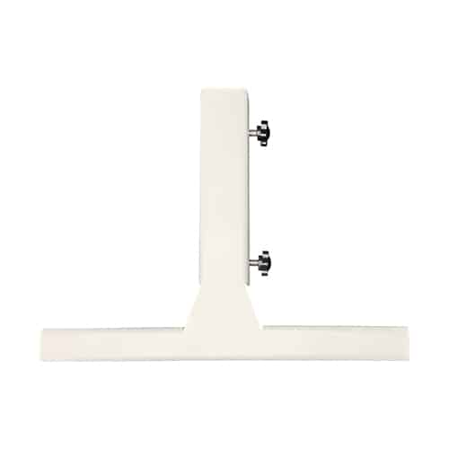 A pair of white feet designed to support a space heater, with visible screws for attachment.