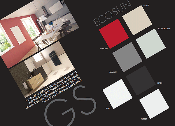 ECOSUN GSDesigner Glass Radiator -Mirror