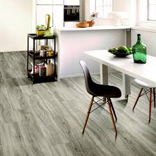 Oak Pastel grey flooring in a kitchen setting.