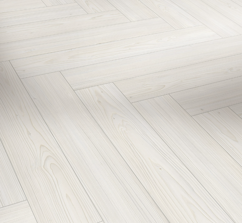 Larch Apollo white    Chalet Herringbone Natural texture