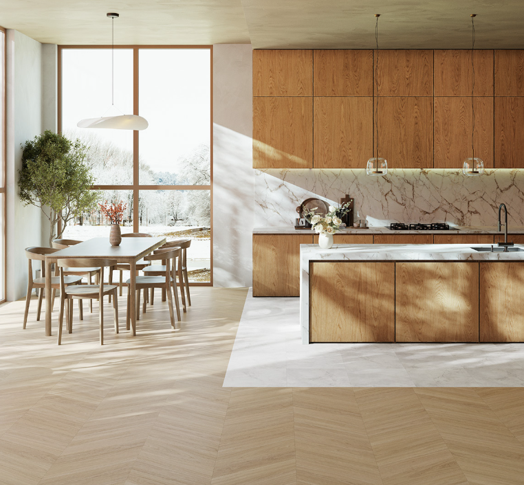 Marble Abbey white  Modern Trendtime 5 Square Tile Mineral texture