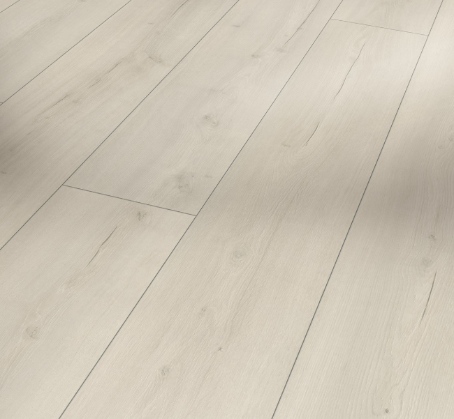 Close-up of oak loft light wood flooring with a neutral color palette