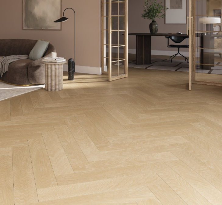 Oak Studioline natural-   Townhouse Trendtime 3, Herringbone,  Natural matt texture