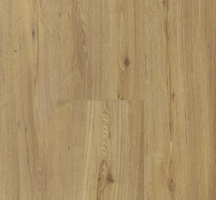 Detailed close-up showing the brushed surface texture and natural wood grain detail of Oak Natural vinyl flooring.