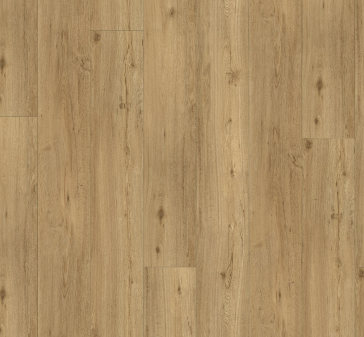 Straight-on view of extra-long château planks in Oak Natural, showcasing consistent colour tone and realistic wood appearance.