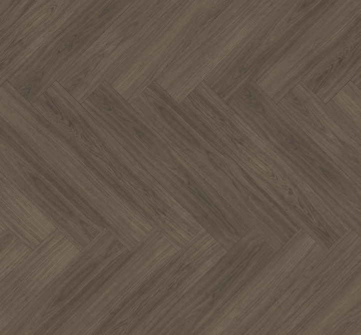 Brown wooden floor with herringbone pattern