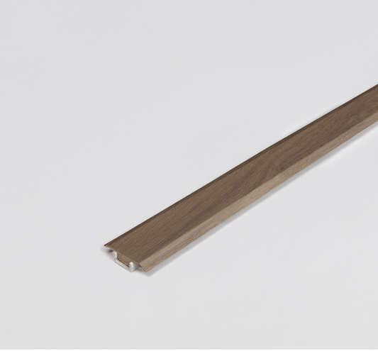 Wooden floor strip on a light gray background