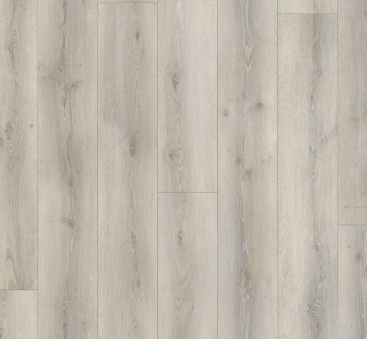Face on view of light colured laminate flooring