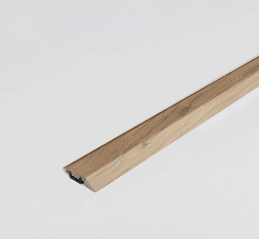 Wooden floor trim on a white background