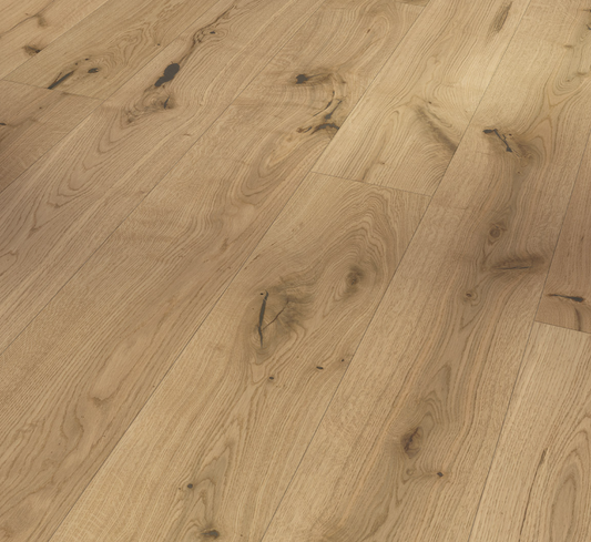 Close-up of a wooden floor with natural grain and texture