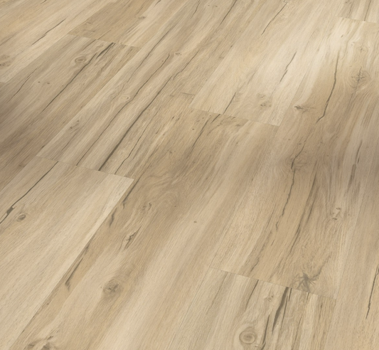 Close-up of a wooden floor-Oak Memory sanded  Chalet Basic 30 Wide plank- with a natural finish