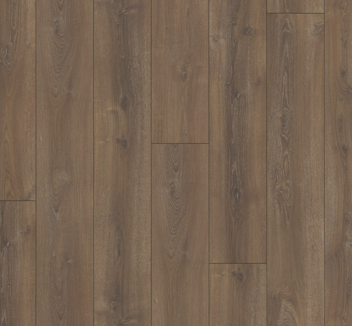 Close-up of wooden flooring with a brown finish
