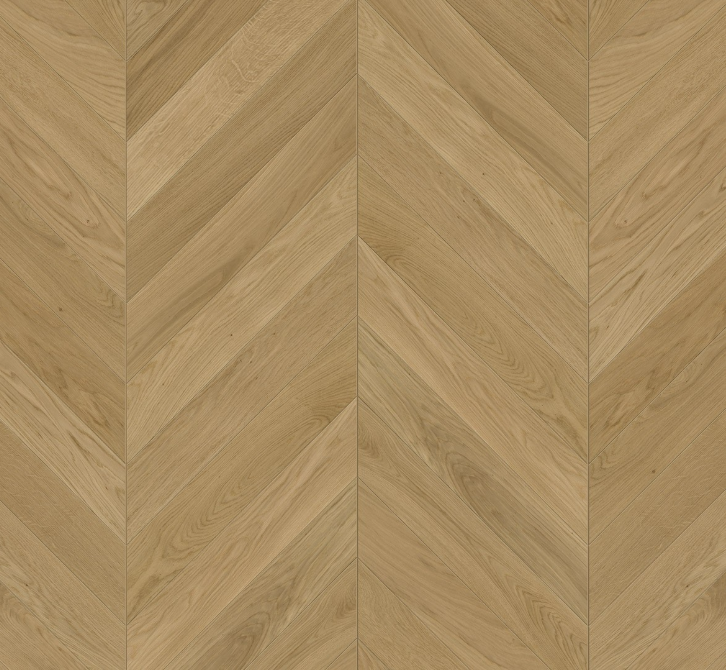 Wooden floor with chevron pattern