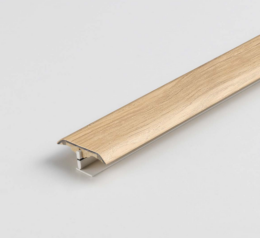 Wooden floor trim on a white background